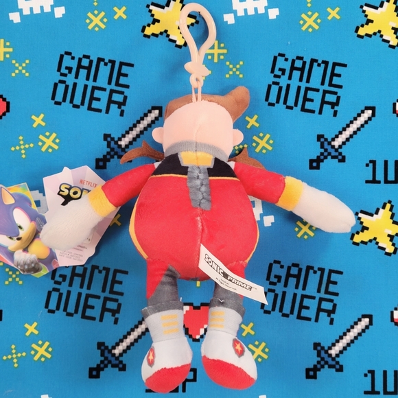 Netflix Sonic the Hedgehog Prime Dr Eggman 6" Clip Collectible Video Game Plush - Picture 2 of 8